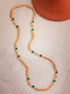 1 gm Microgold plating Green bead/Jade  Mangalya chain 30 inches 8978n