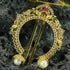 22k 1gm Gold Plated Emerald Stone Colour Studded Amboda / Hair Bow Pin 10678N