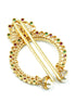 22k 1gm Gold Plated Emerald Stone Colour Studded Amboda / Hair Bow Pin 10682N
