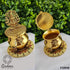 22k Gold Plated fully engraved Laxmi Kumkum box 11291N