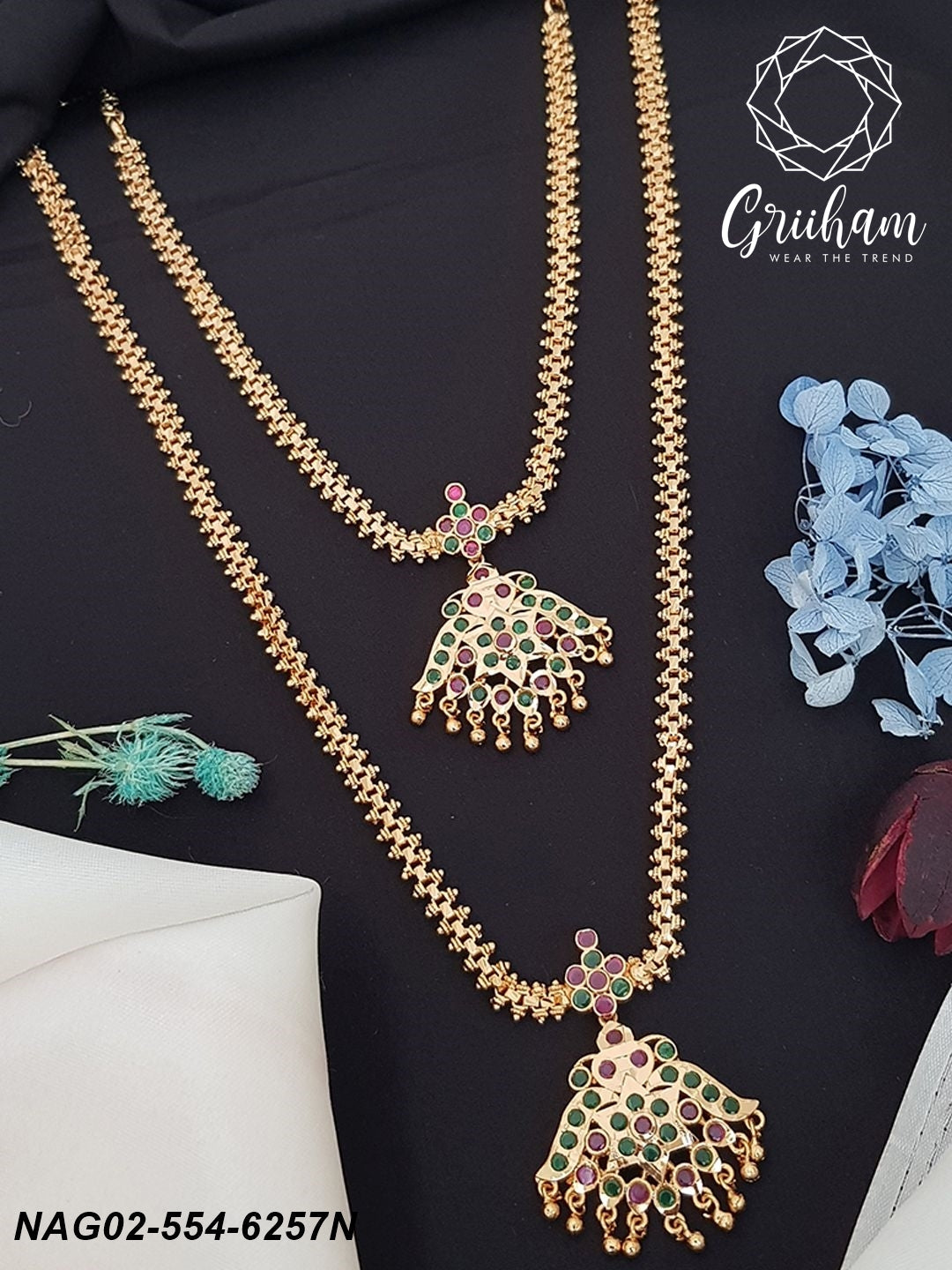 23.5kt Exclusive Premium Gold finish Gatti necklace Combo set NAG02-554-6257N