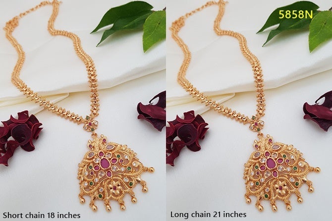 23.5kt Exclusive Premium Gold finish necklace Combo set 5854N
