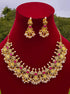 23.5kt Gold finish Gutipusulu Laxmi necklace set NRG04-1050-4145N