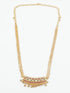 23.5kt Gold finish chain with pendant with Real CZ/Ruby (Length 18 inches extended upto 20 inches) 4885N
