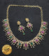 23.5kt Guaranteed Gold finish Evergreen Trending designs Short AD necklace set 9080n-Necklace Set-Kanakam-Griiham