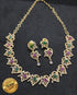 23.5kt Guaranteed Gold finish Evergreen Trending designs Short AD necklace set 9081n-Necklace Set-Kanakam-Griiham