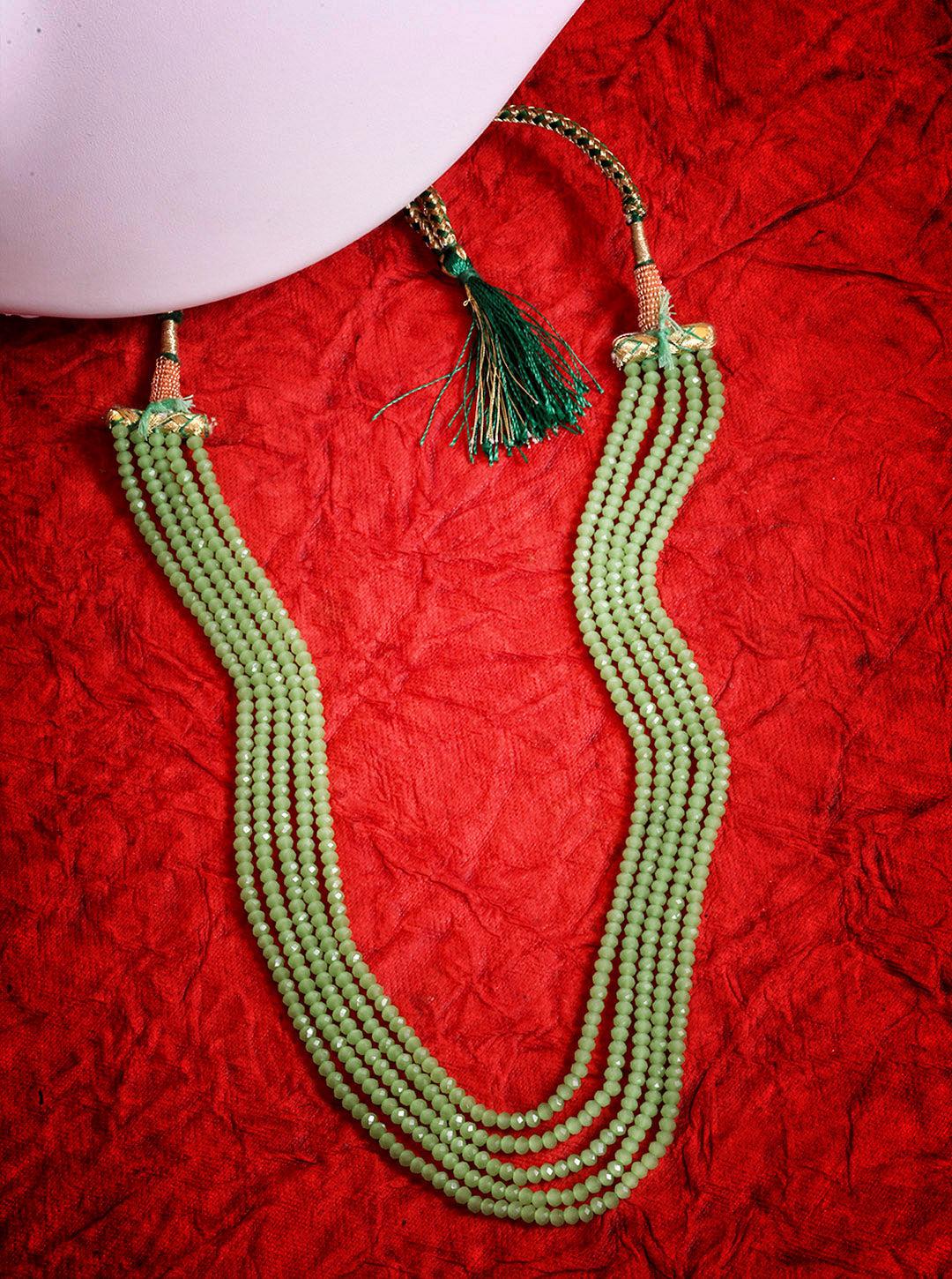 4 layer Light green color crystal Chain 8881N