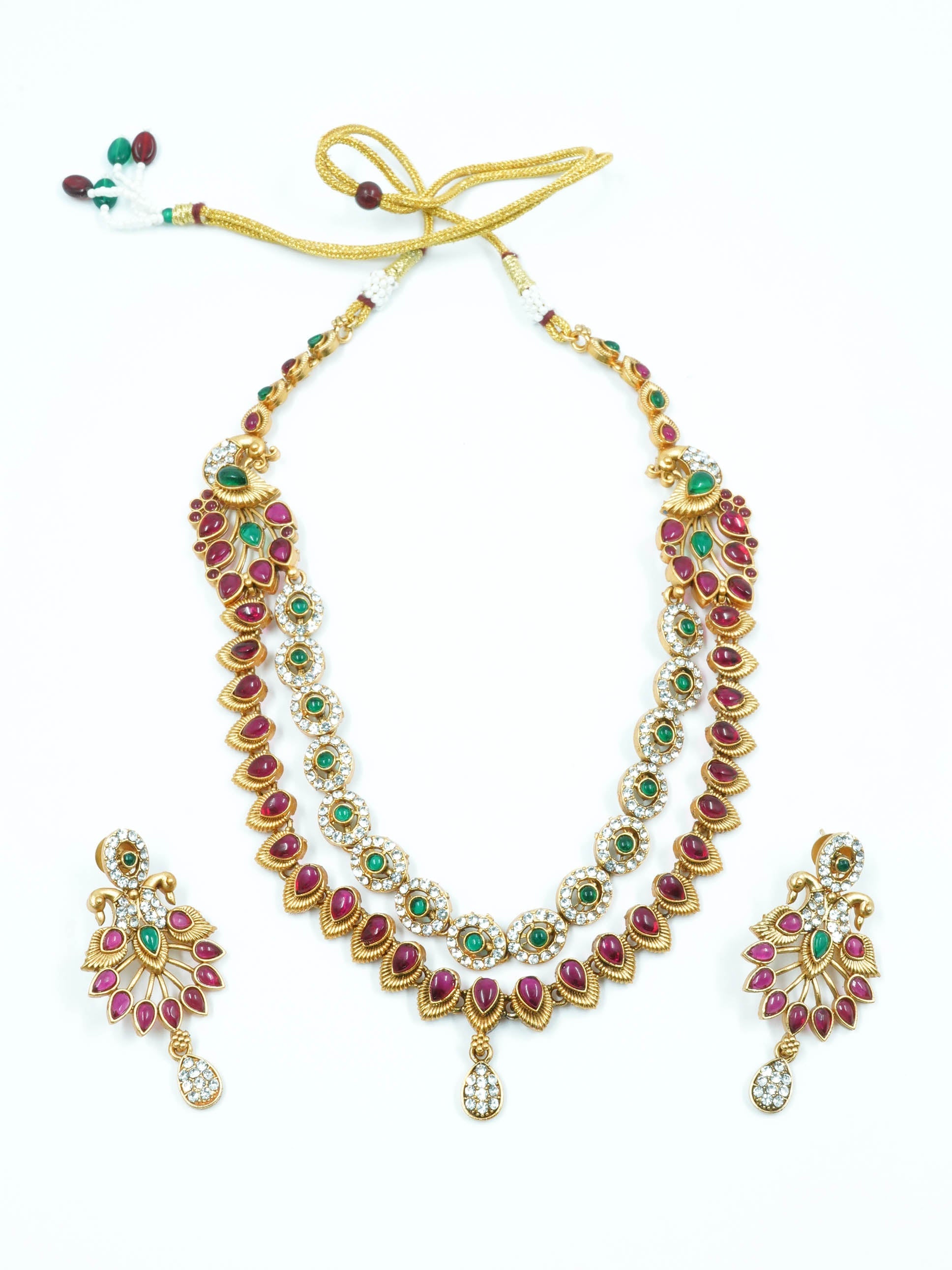 Antique Finish Best seller multicolor Short Necklace Set 12027N