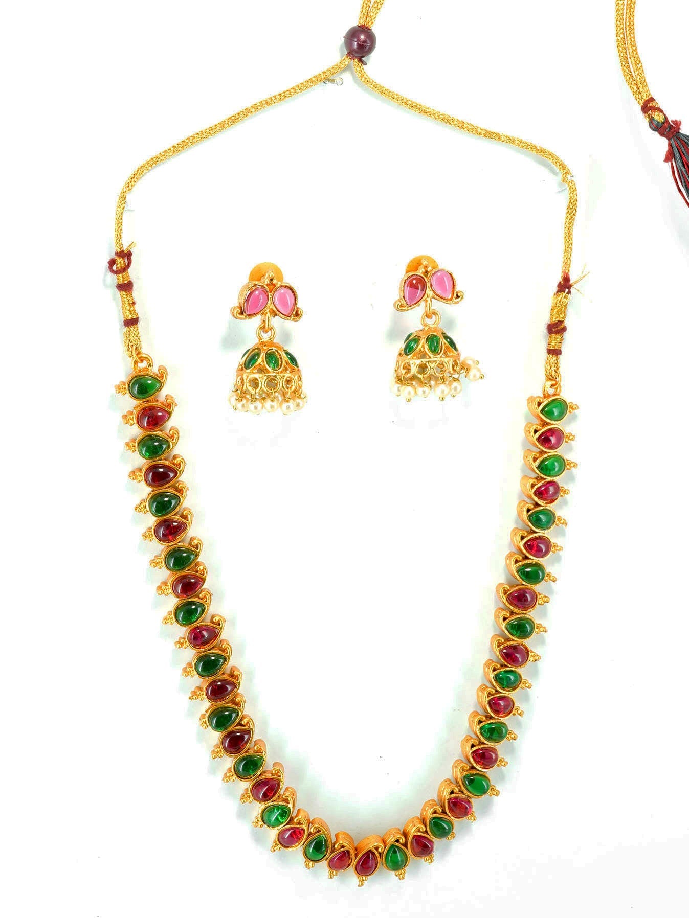 Antique Finish necklace Multi colour 5682N