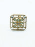 Antique Gold Plated Adjustable Size Designer Finger ring with Stones 10909N
