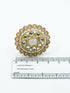 Antique Gold Plated Adjustable Size Designer Finger ring with Stones 10927N