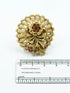 Antique Gold Plated Adjustable Size Designer Finger ring with Stones 11067N