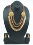 Antique Premium Gold Finish Laxmi pattern Long Necklace Set 10604N