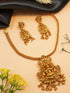 Antique Premium Gold Finish Laxmi pattern Necklace Set 11556N