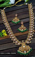 Antique Premium Gold Finish Real Kemp Multi Colour Long Necklace Set/Long Har Exclusive Design NSN12-4284-3582N