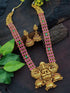 Antique finish 1st premium quality Ruby haram/Long necklace set 4978N