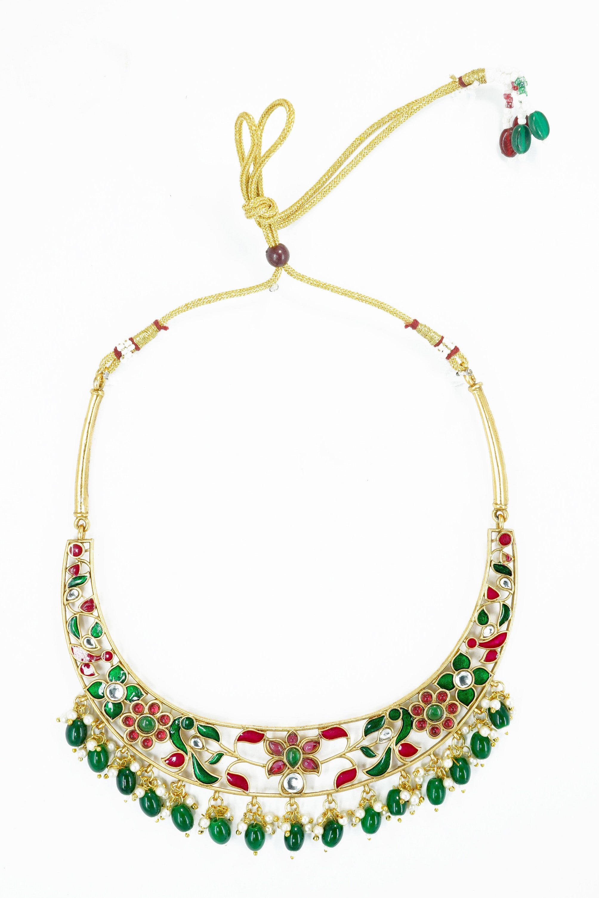 Antique finish Jadau replica premium quality necklace set 10535N