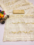 Beautiful Embroidery Heavy thread  work with Lace border Saree 17925N