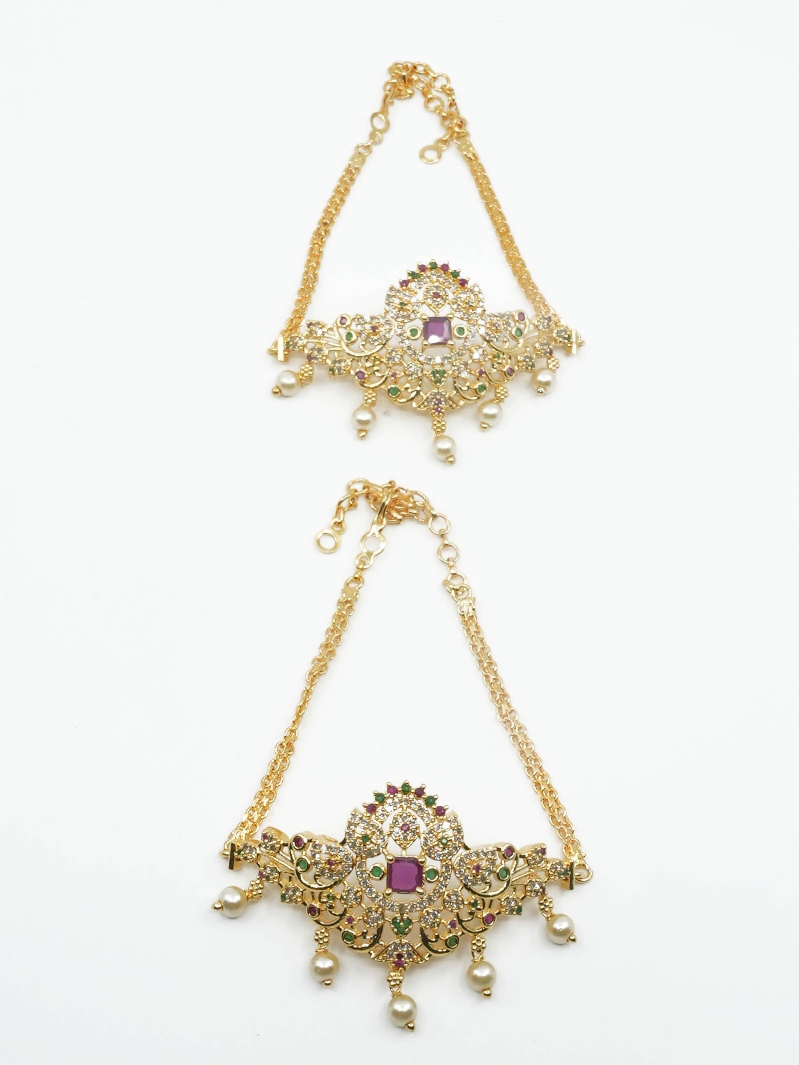 CZ Arm band/Vanki gold finish 5653N Single and pair available