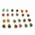 Colored stone studs/Earrings Pastel colors Set of 12 colors 11182N
