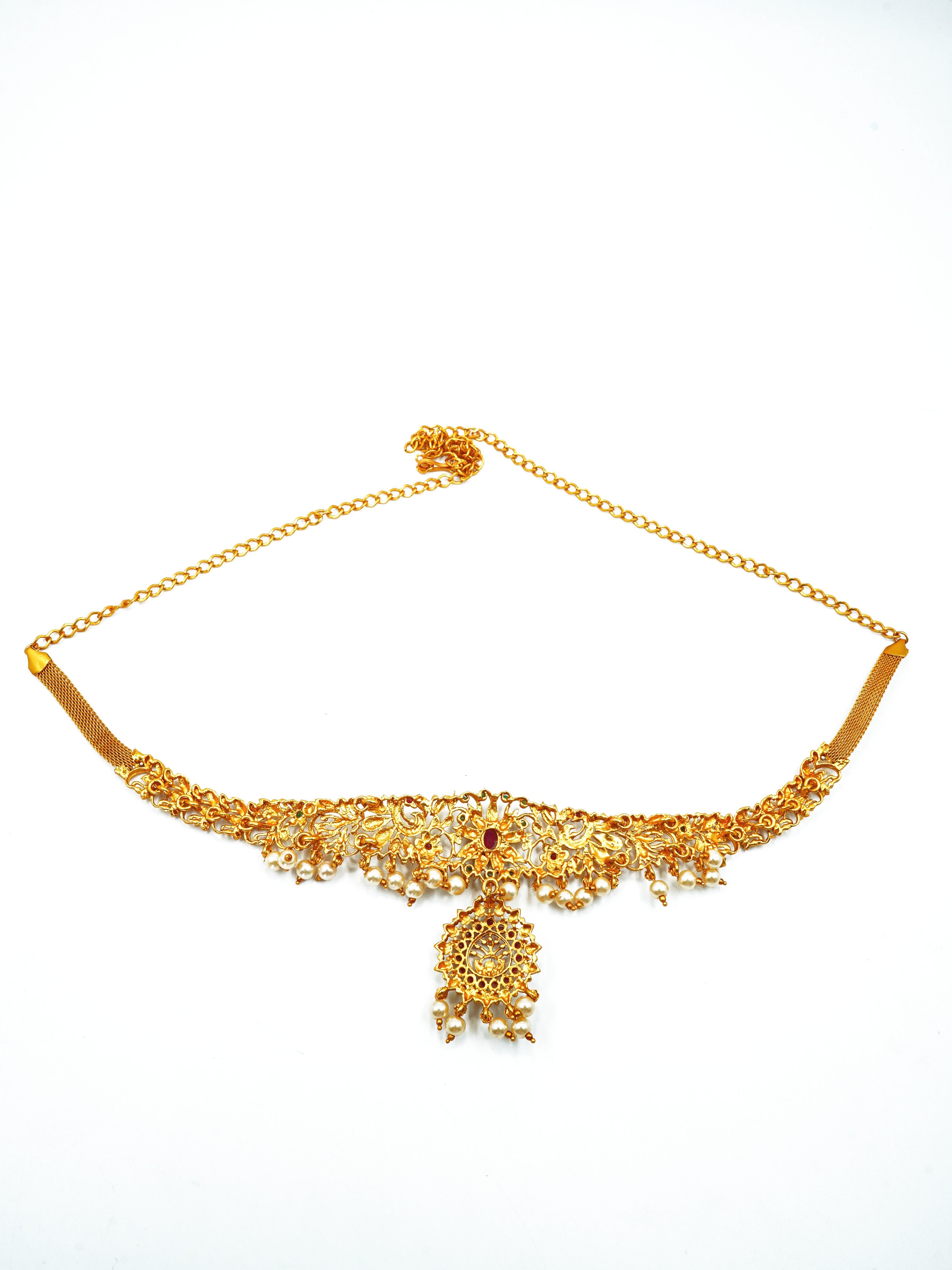 Designer Antique Gold finish Free Size  Vodiannam/Waist belt/Kamar bandh 10762N