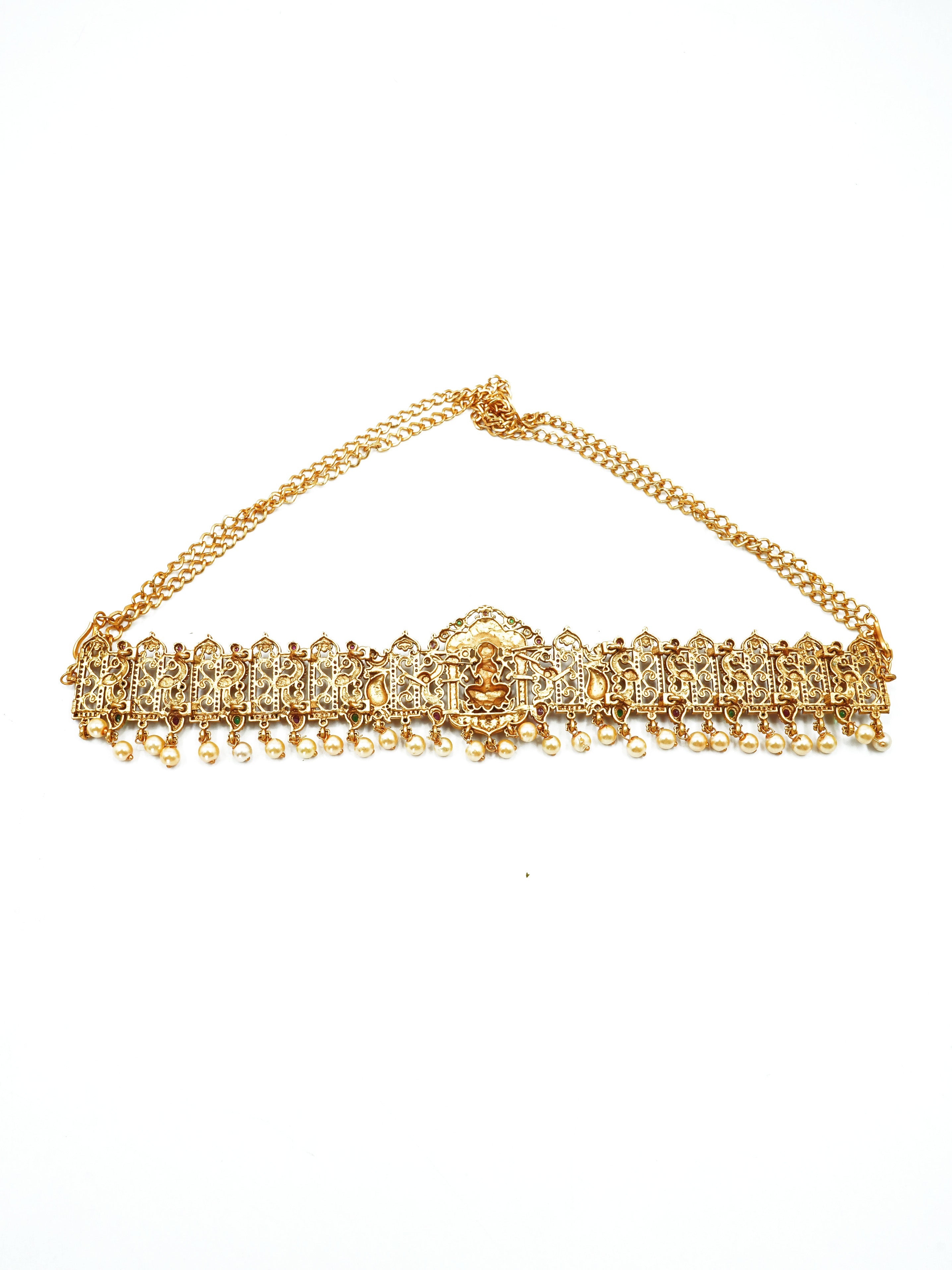 Designer Antique Gold finish Free Size  Vodiannam/Waist belt/Kamar bandh 10763N