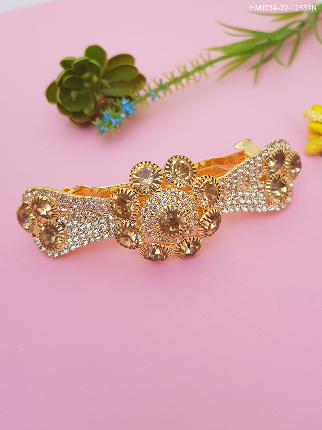 Designer Hair Clips with CZ stones 12539N