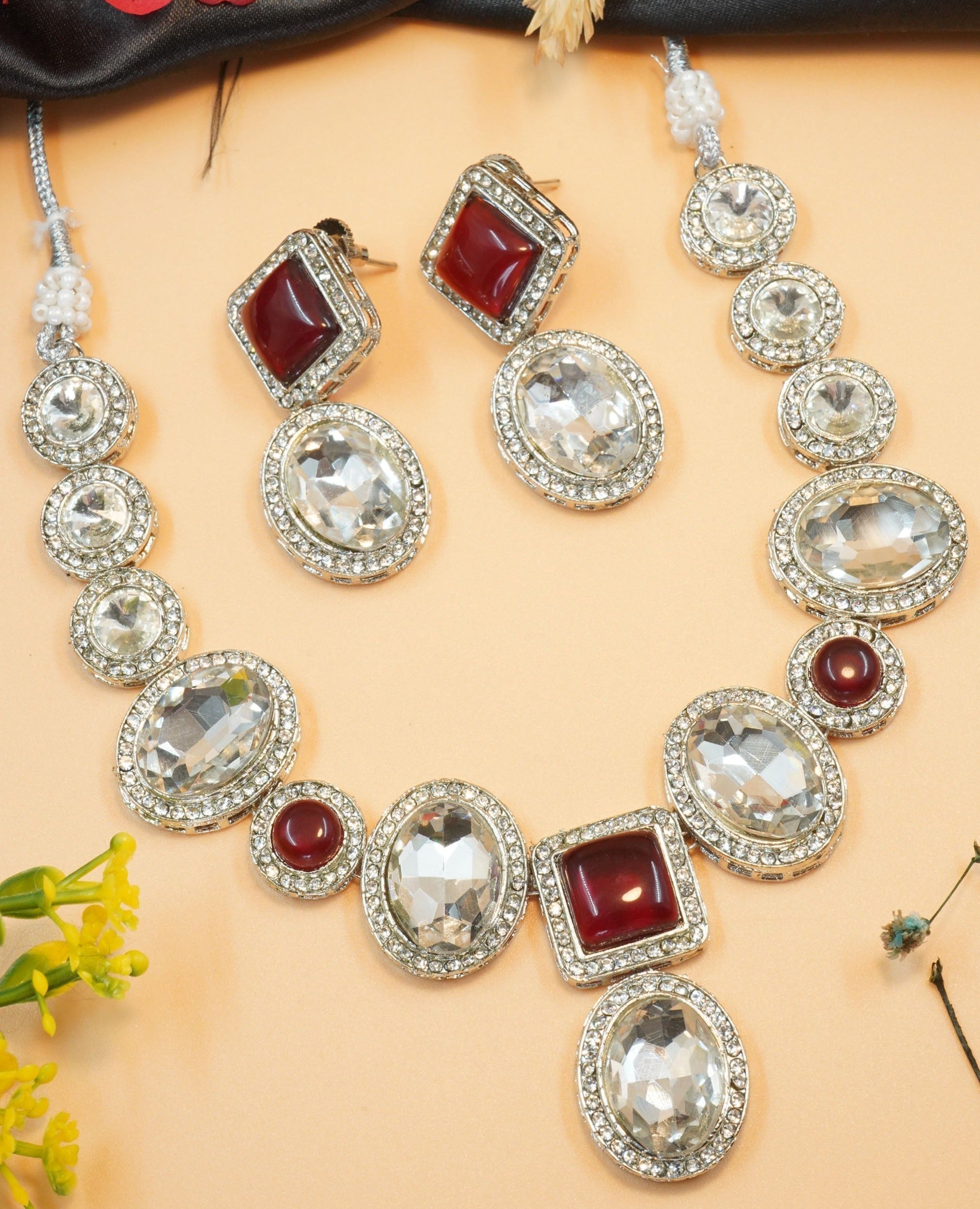 Designer Monalisa colored stones Necklace set 10982N