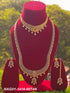 Exclusive Sayara AD Collection High Quality Multi Colour AD Bridal Wear Necklace Set Combo (Long+short) with Maang Tikka NAG01-1416-6074N