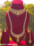 Exclusive Sayara AD Collection High Quality Multi Colour AD Bridal Wear Necklace Set Combo (Long+short) with Maang Tikka NAG01-1984-6069N