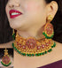 Exclusive Signature Collection Real Kemp studded Heavy Choker Necklace Set with Tikka Bridal Wear NSN05-3308-4277N