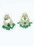 Faint gold finish Earring/jhumka/Dangler with Mang Tikka with Multi Color Stones 11760N