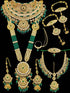 Fancy Dulhan set Gold Polish Bridal jewelry Set combo 10557N