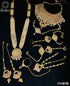 Fancy Dulhan set Gold Polish Bridal jewelry Set combo 11187N