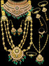 Fancy Dulhan set Gold Polish Bridal jewelry Set combo 11190N