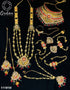 Fancy Dulhan set Gold Polish Bridal jewelry Set combo 11191N