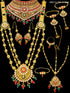 Fancy Dulhan set Gold Polish Bridal jewelry Set combo 11191N