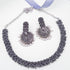 German silver Oxidised Necklace Set 12411N