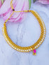 Gold Finish Short necklace Maharastra Thusi 11007N