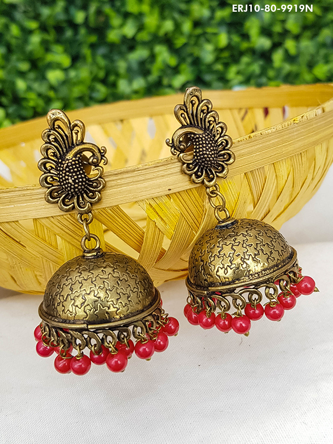 Gold Plated AD Studded earrings / Jumkis 9919N