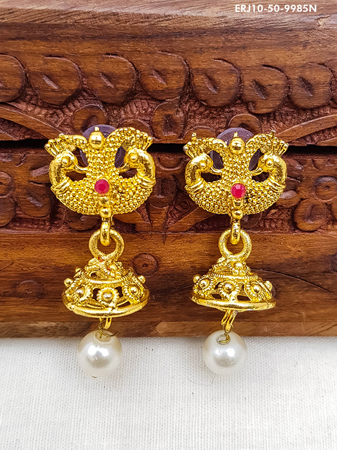 Gold Plated AD Studded earrings / Jumkis 9985N