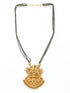 Gold Plated Classic Pendant design with Black crystal mala 5945N