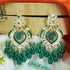 Gold Plated Designer Green beads with kundans hangings Earring / Jhumka 9444N