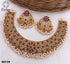 Gold Plated Designer Necklace with diff Colours 8874N-Necklace Set-Griiham-Ruby Red-Griiham