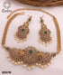 Gold Plated Elegant All occasions Beautiful short choker Set with diff Colours 8556N-Necklace Set-Griiham-Green-Griiham
