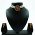 Gold Plated Elegant Short Chic Necklace set with pearl studded string 10403