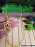 Gold Plated Evergreen design with Real AD Studded Mopu CAG09-312-4804N