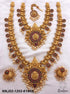 Gold Plated High quality guaranteed Necklace Set combo (Long+short) with Mang Tikka 6196N