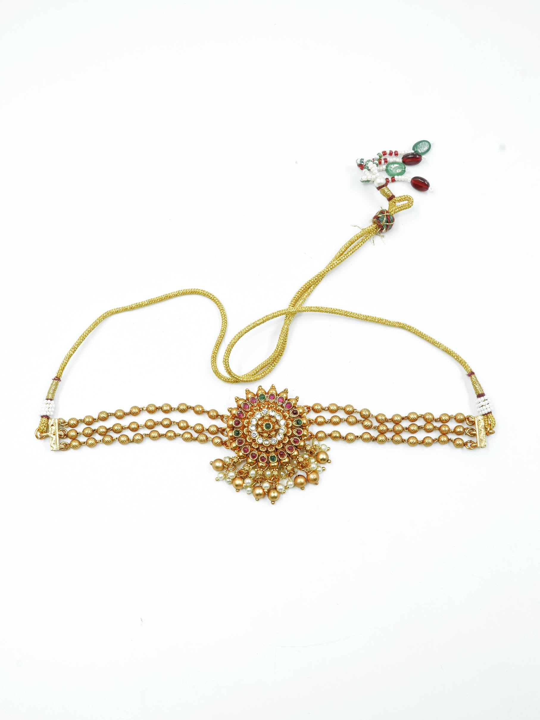 Gold Plated Laxmi Choker Necklace set 10393N