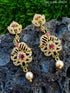 Gold Plated Long Jumkis / Earrings / Hangings with CZ Stones 10757N
